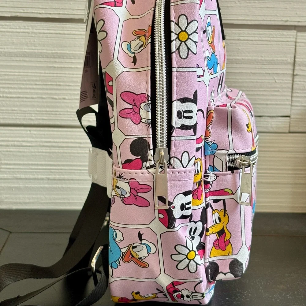 Disney Bioworld Small Multi Colored‎ Backpack Mickey Mouse & Friends NEW